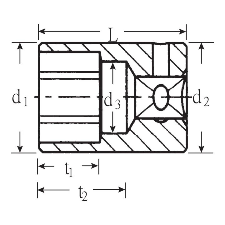 STAHLWILLE Klucz nasadowy 40 1/4 ″ sześciokątny ( 4000826211 )