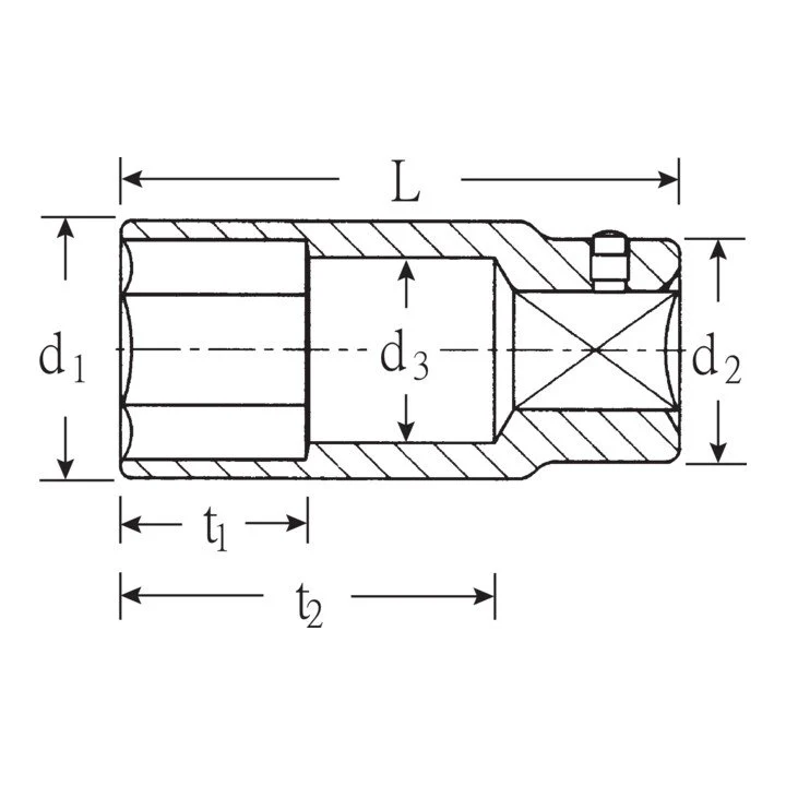 STAHLWILLE Klucz nasadowy 56 3/4 ″ sześciokątny ( 4000826466 )