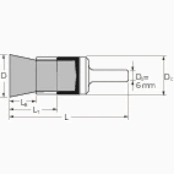 Szczotka PFERD PBUR INOX ( 8000432670 ) Ø 13 mm grubość drutu 0,2 mm 15000 min-¹