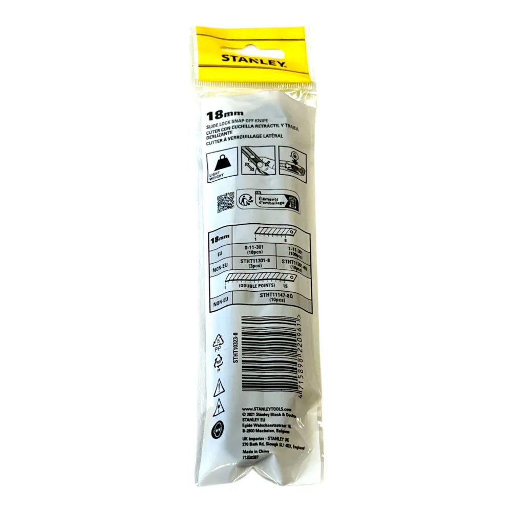 Nóż tnący Stanley Standard ( STHT10323-8 ) o szerokości 18 mm z regulowanym ostrzem