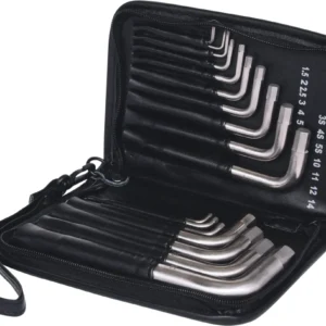 KS TOOLS TITANplus Winkelstiftschlüssel-Satz Innensechskant, 17-tlg ( 965.2004 )