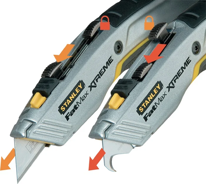 Nóż uniwersalny Stanley FATMAX(R) PRO 2--1 ( 4000787010 ) długość całkowita 180 mm składany