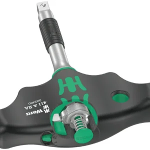 WERA Grzechotka dwustronna z dźwignią 411 RA Uchwyt krzyżowy 1/4 ″ Zę 80 ( 4000822452 )