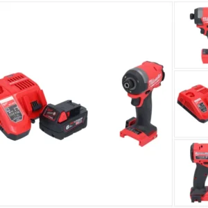 Wkrętarka udarowa Milwaukee M18 FID3-601 18 V 1/4" 226 Nm bezszczotkowa + 1x akumulator 6,0 Ah + ładowarka