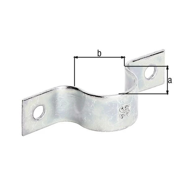 Zacisk do rur GAH Alberts ( 8001566017 ) L109xW25xH36mm stalowy do rur 31.8 mm 1 1/4"