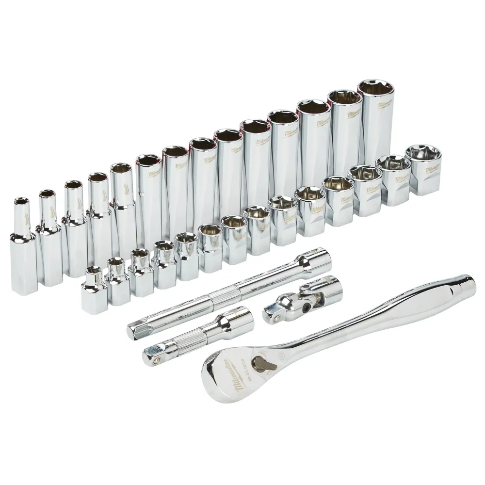 Zestaw nasadek z grzechotką typ metr. 32 szt. 3/8” | 4932464945