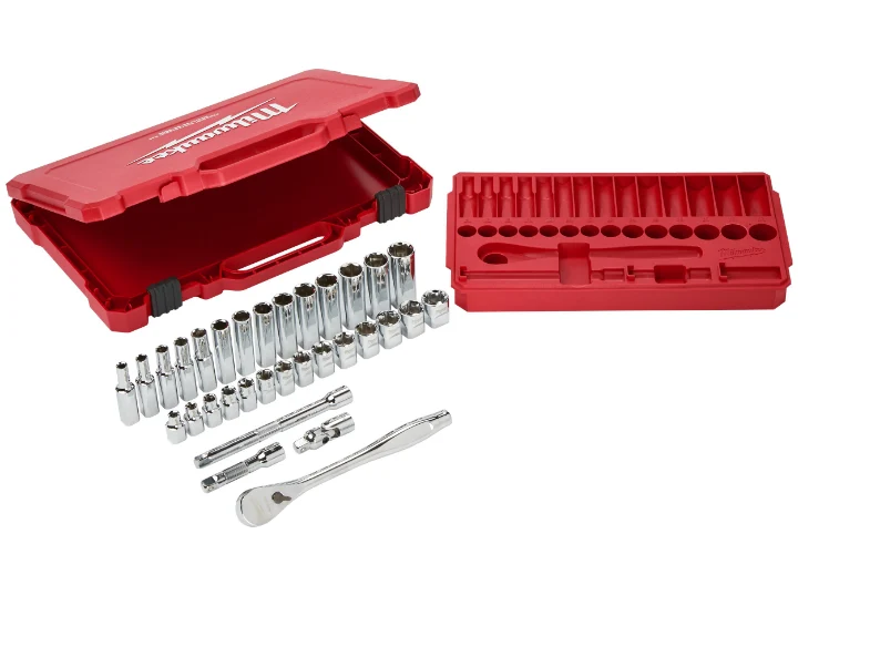 Zestaw nasadek z grzechotką typ metr. 32 szt. 3/8” | 4932464945