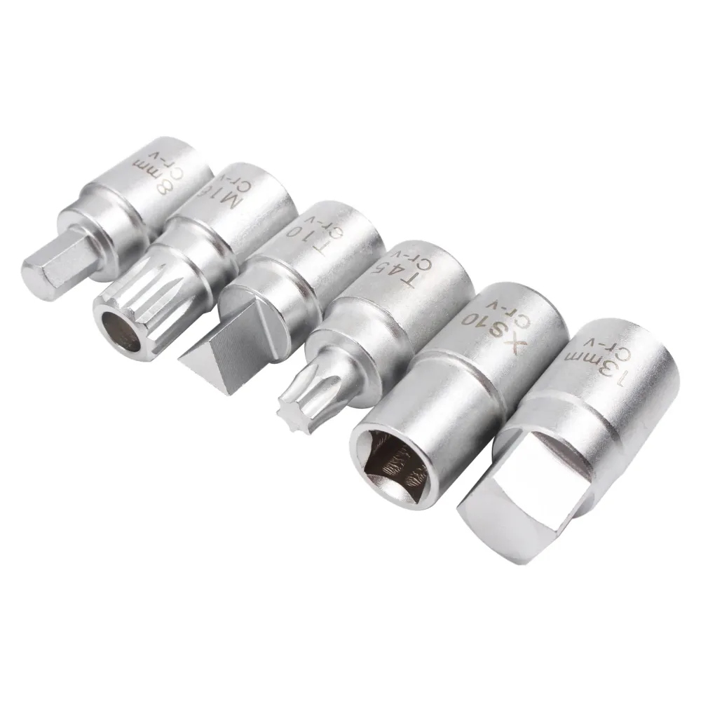 Uniwersalny zestaw nasadek do korków spustowych oleju Olej Sump Plug Key Remover Tool 3/8" Drive 21 szt.