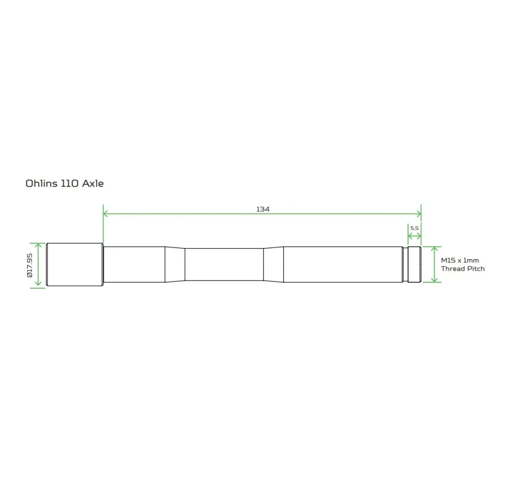 Oś przedniego koł HOPE do widelców OHLINS RXF34/RXF36/RXF38 czarna