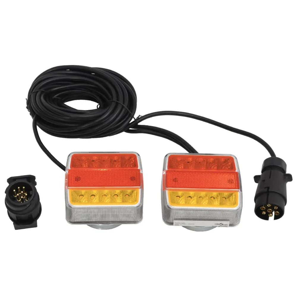 Lampy LED do przyczepy, 2 szt., czerwone, 10,5x7,5x10 cm, 12 V