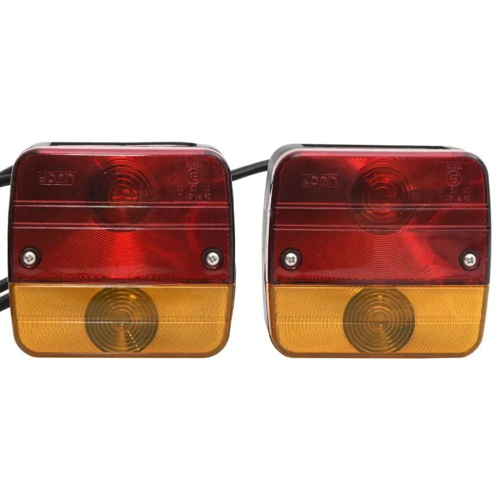 Lampy do przyczepy, 2 szt., czerwone, 10,5x5x9,5 cm, 12 V