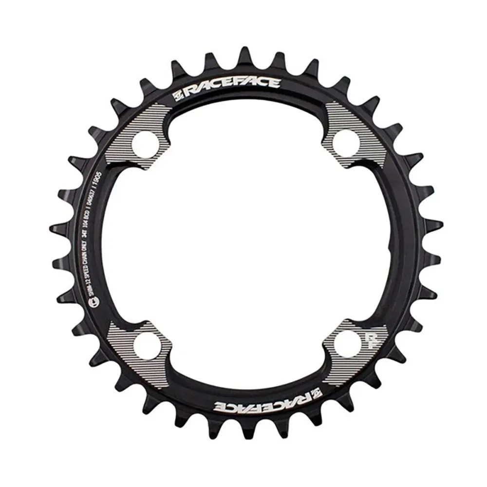 RACE FACE Kompatybilna tarcza łńcuchowa Shimano 12V 4 otwory 104 mm czarna mono
