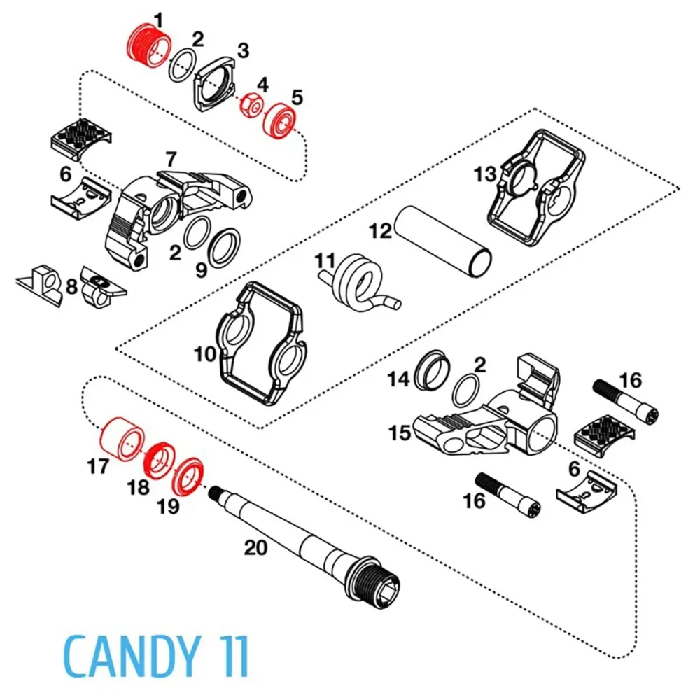 Zestaw regeneracyjny do pedałów CRANKBROTHERS EGGBEATER / CANDY 11 #16229