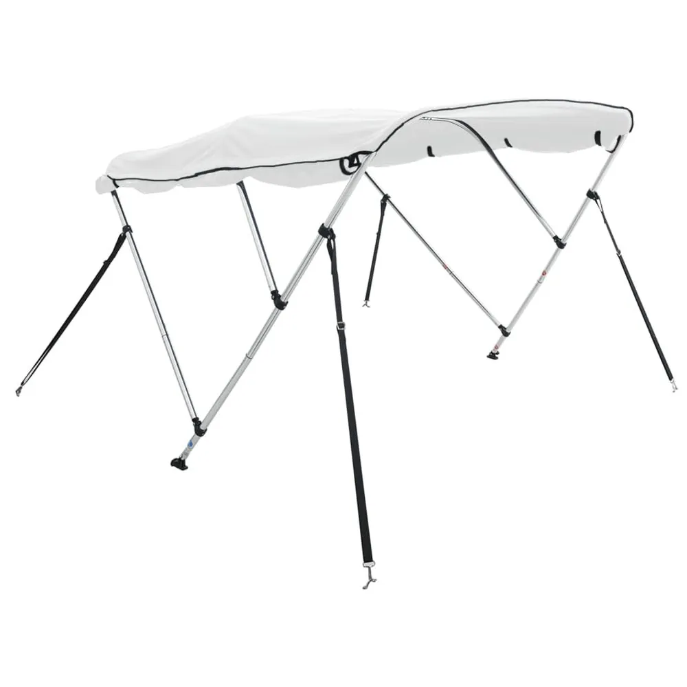 Daszek bimini ze ściankami, 3 pałąki, 183x(137-152)x137 cm