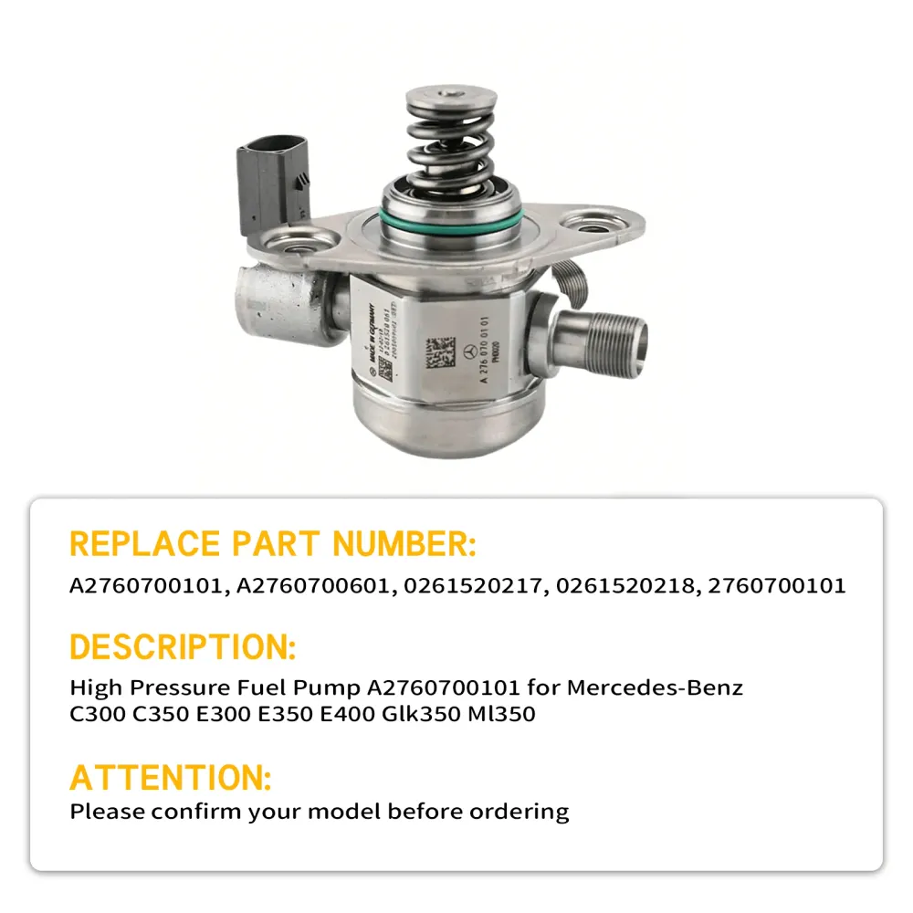 Wysokociśnieniowa pompa paliwa A2760700101 Pasuje do Mercedes-Benz C300 C350 E300 E350 E400 GLK350 Ml350