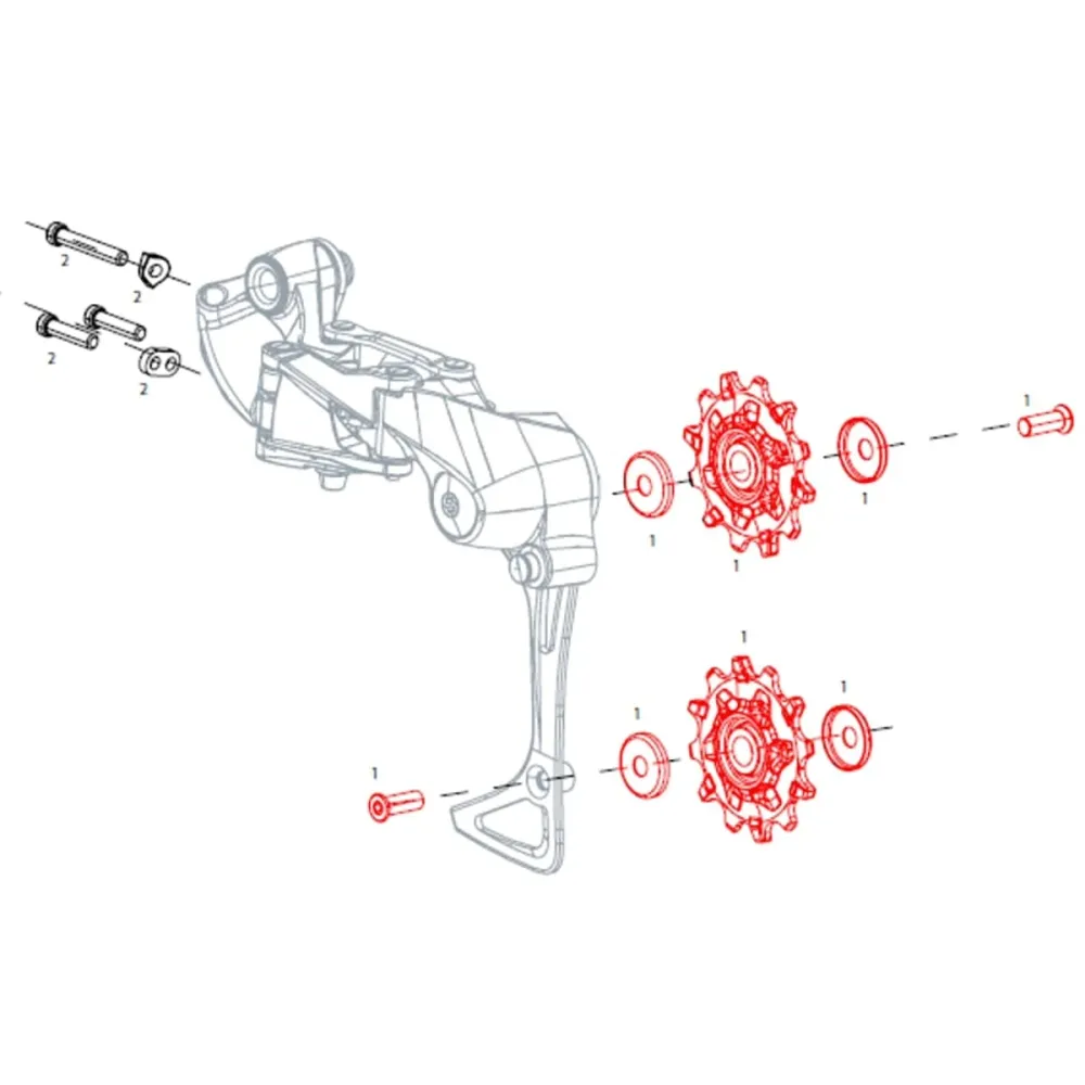 Kółka przerzutki tylnej SRAM APEX 1 / NX 11V (x2)
