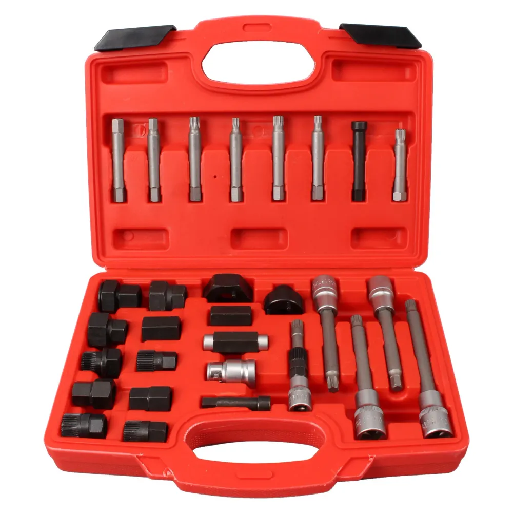 Uniwersalny alternator Freewheel Removal Tool Clutch Pulley Socket Spline Set 30 szt.
