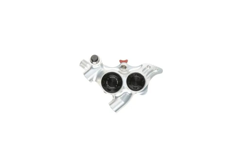 HOPE RX4+ SL FM 34 mm, 4-tłoczkowy, srebrny, mineralny zacisk hamulcowy