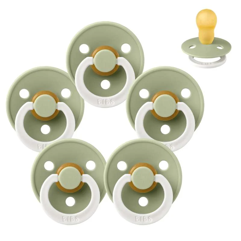 Smoczek Bibs Okrągły Colour - Sampak - 5 szt. - roz. 3 - GLOW - Sage