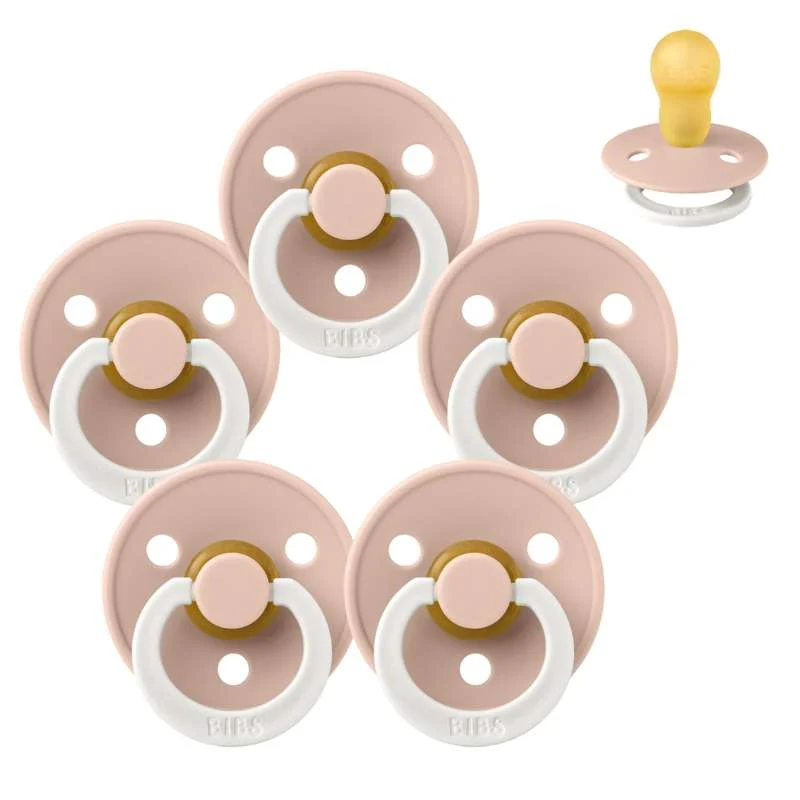 Smoczek Bibs Okrągły Colour - Sampak - 5 szt. - roz. 3 - GLOW - Róż