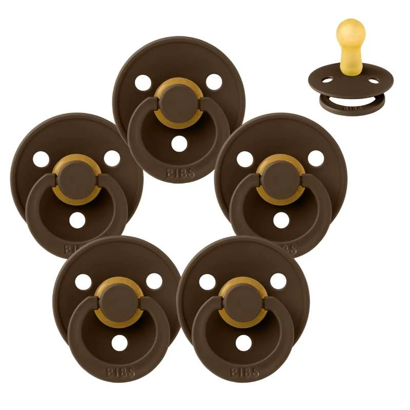 Smoczek Bibs Okrągły Colour - Sampak - 5 szt. - roz. 2 - Mocha