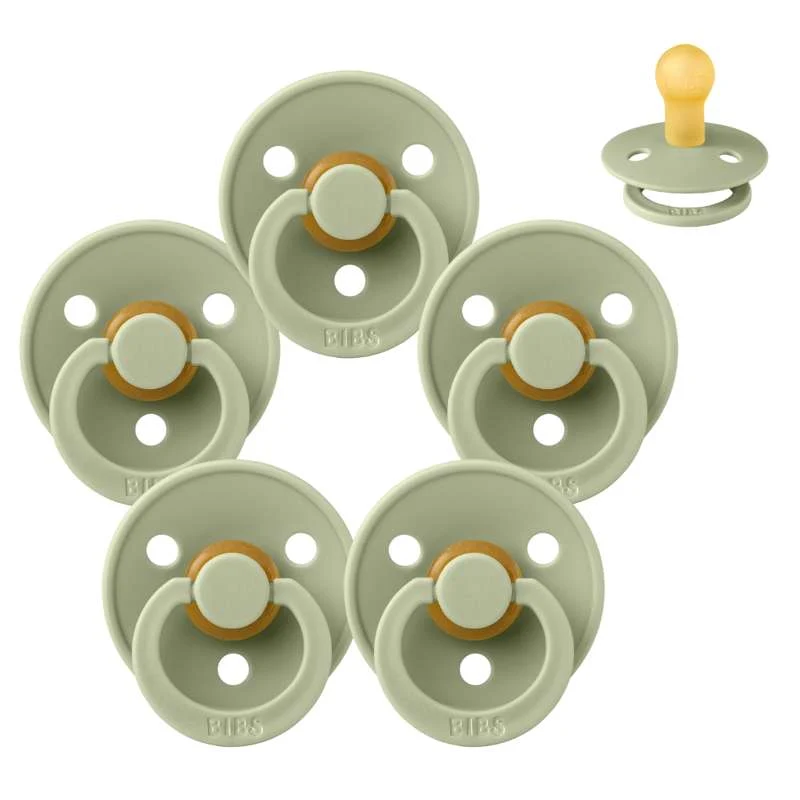 Smoczek Bibs Okrągły Colour - Sampak - 5 szt. - roz. 1 - Sage