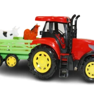 TRAKTOR Z PRZYCZEPĄ ZE ZWIERZĘTAMI ZESTAW 30CM E1438