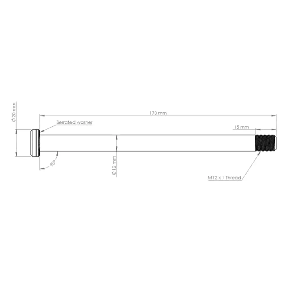 Oś tylnego koł BURGTEC 173,7 mm do ram Santa Cruz czarna