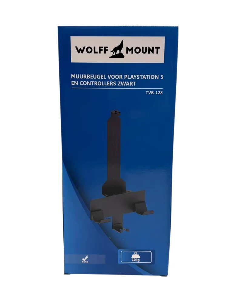 Wolff Mount PS5 Uchwyt – Uchwyt ścienny do PlayStation 5 i kontrolerów – Czarny