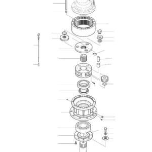 Redukcja obrotu K1000350 Pasuje do Komatsu DX480 DX520 DX520LC DX500LC-5 DX470LC-5