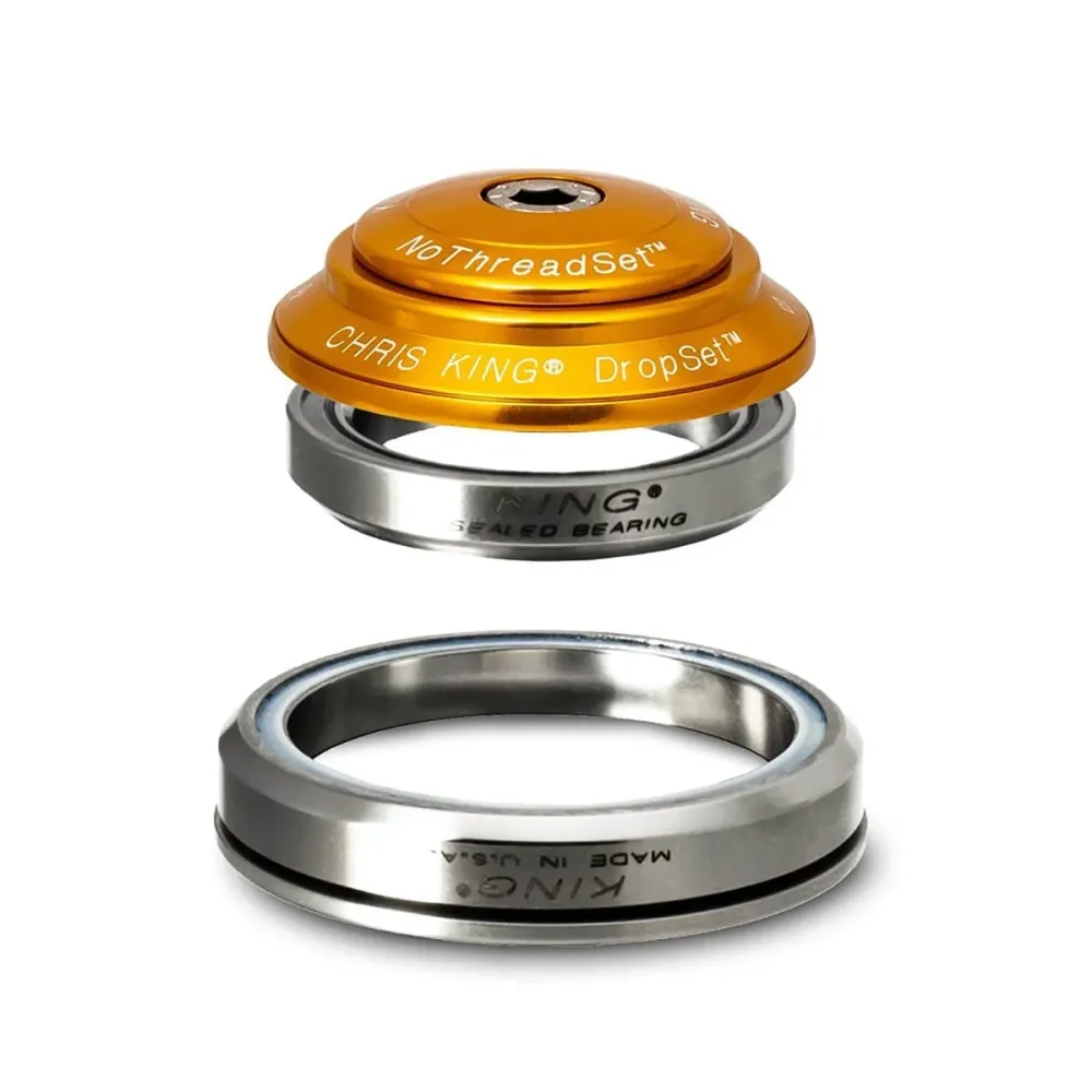 Zintegrowany zestaw słuchawkowy CHRIS KING DROPSET 3 1"1/8-1.5" IS41/IS52 36° Gold
